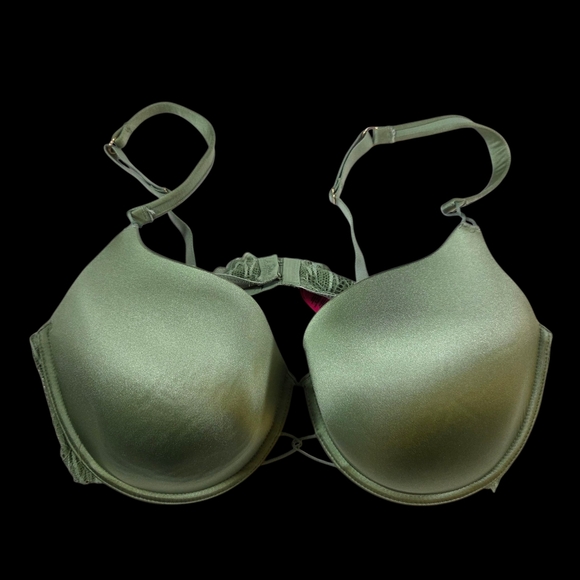 La SENZA So Free Criss Cross Front Sage Green Lace Bra Size 38DD - Picture 1 of 6